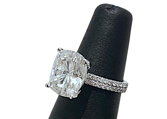 Joia 20pcs do ouro maciço 14K de 6×8MM com o diamante 1.5ct oval