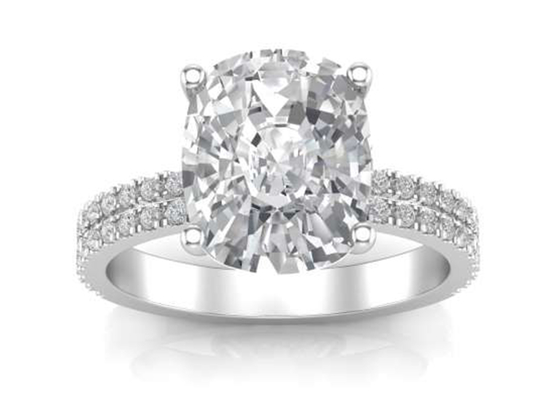 Joia 20pcs do ouro maciço 14K de 6×8MM com o diamante 1.5ct oval