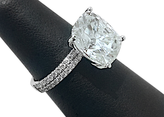 Joia 20pcs do ouro maciço 14K de 6×8MM com o diamante 1.5ct oval