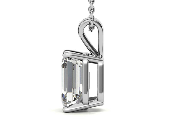 moldura do diâmetro 7×5mm das colares do ouro de 1.05ct Emerald Cut 14k que ajusta o tipo