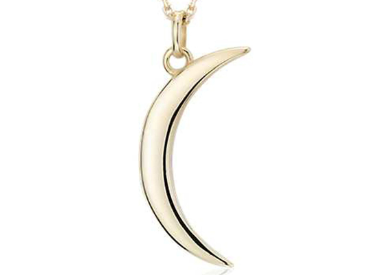 ouro Crescent Moon Necklace do comprimento de 21mm, ODM fêmea da colar da concessão