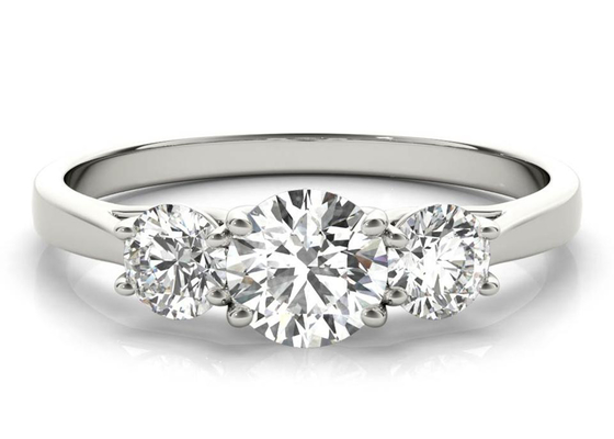 1,0 anel 925 Sterling Silver Material da prata do quilate 9K com ODM de Moissanite