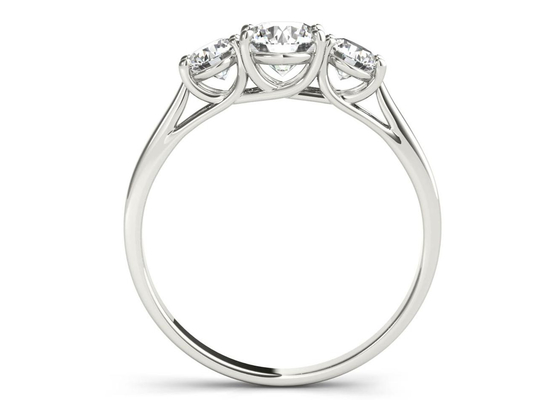 1,0 anel 925 Sterling Silver Material da prata do quilate 9K com ODM de Moissanite