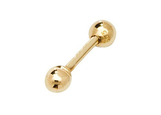 Parafuse para trás brincos do ouro 9K para a cartilagem para o casamento do acoplamento