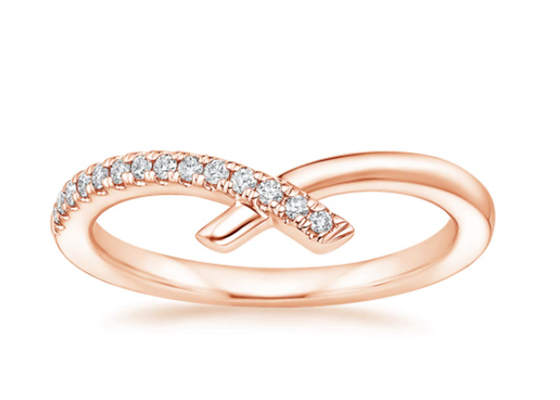 9K Rose Gold Moissanite Engagement Rings 1.3mm 0.14Carat em volta da forma
