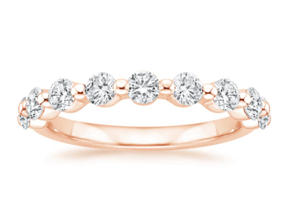 0.9ct 3MM Moissanite Rose Gold Ring, OEM de Rose Gold Jewelry Ring