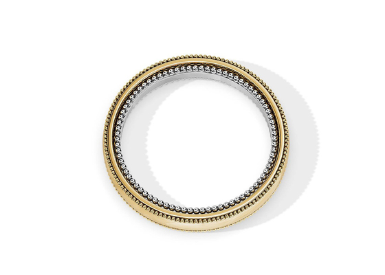 ODM 2 Tone Gold Engagement Rings, OEM do anel da aliança de casamento do ouro de 4MM 5MM 6MM