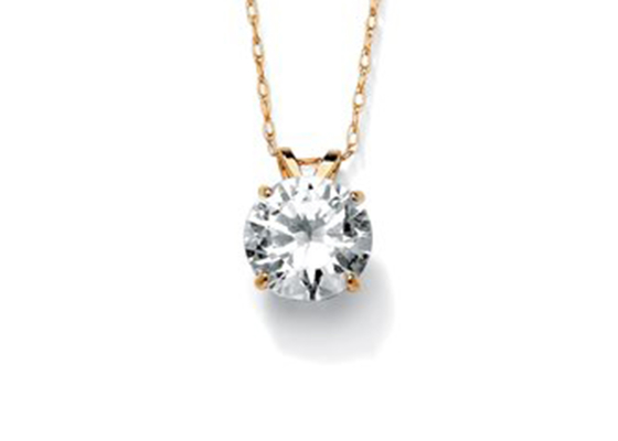 Solitário Diamond Necklace do vintage, ODM do OEM das mulheres da colar do ouro maciço 14k de 5mm