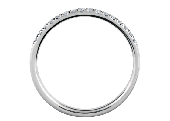 Material de prata da prata do anel 9k 925 da guloseima 1.3mm com 0.16Carat Moissanite