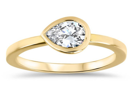 aliança de casamento do ouro 0.77ct amarelo, anel de noivado do grupo da moldura do ODM para a senhora