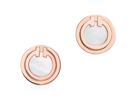 brincos de 2.37g Rose Gold Mother Of Pearl, tamanho do parafuso prisioneiro 9.65mm da madrepérola