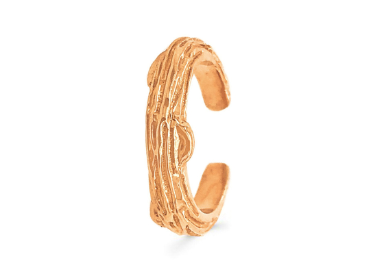 O dente que ajusta a casca de árvore dos brincos do ouro 9k denomina o tamanho de 9mm 8mm 7mm