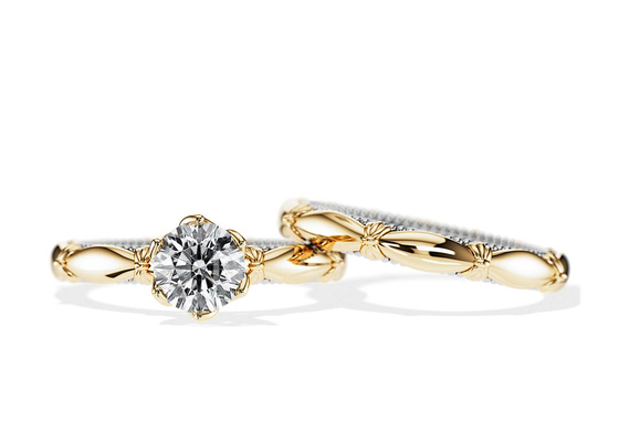 ODM material do ouro de Diamond Engagement Wedding Rings Solid 18K do solitário do OEM